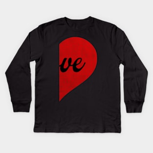 Couple Matching Half Heart Love Valentines Day Kids Long Sleeve T-Shirt